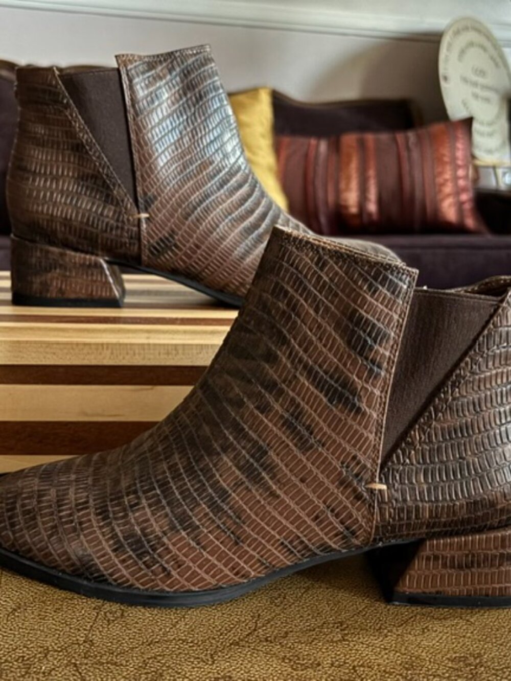 Franco Sarto Snakeskin Booties, sz. 6, Never worn